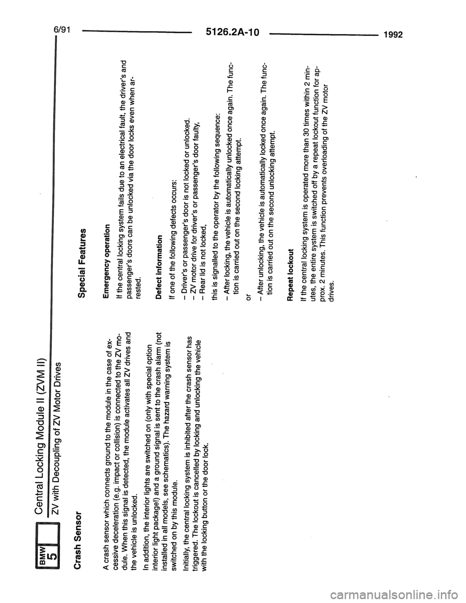 BMW 7 SERIES 1988 E32 Electrical Troubleshooting Manual 