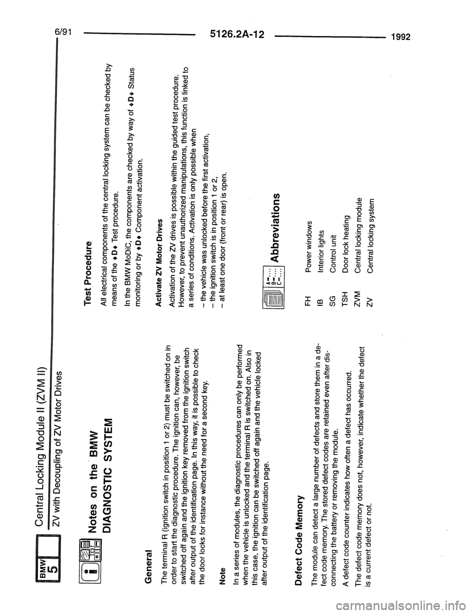BMW 7 SERIES 1988 E32 Electrical Troubleshooting Manual 