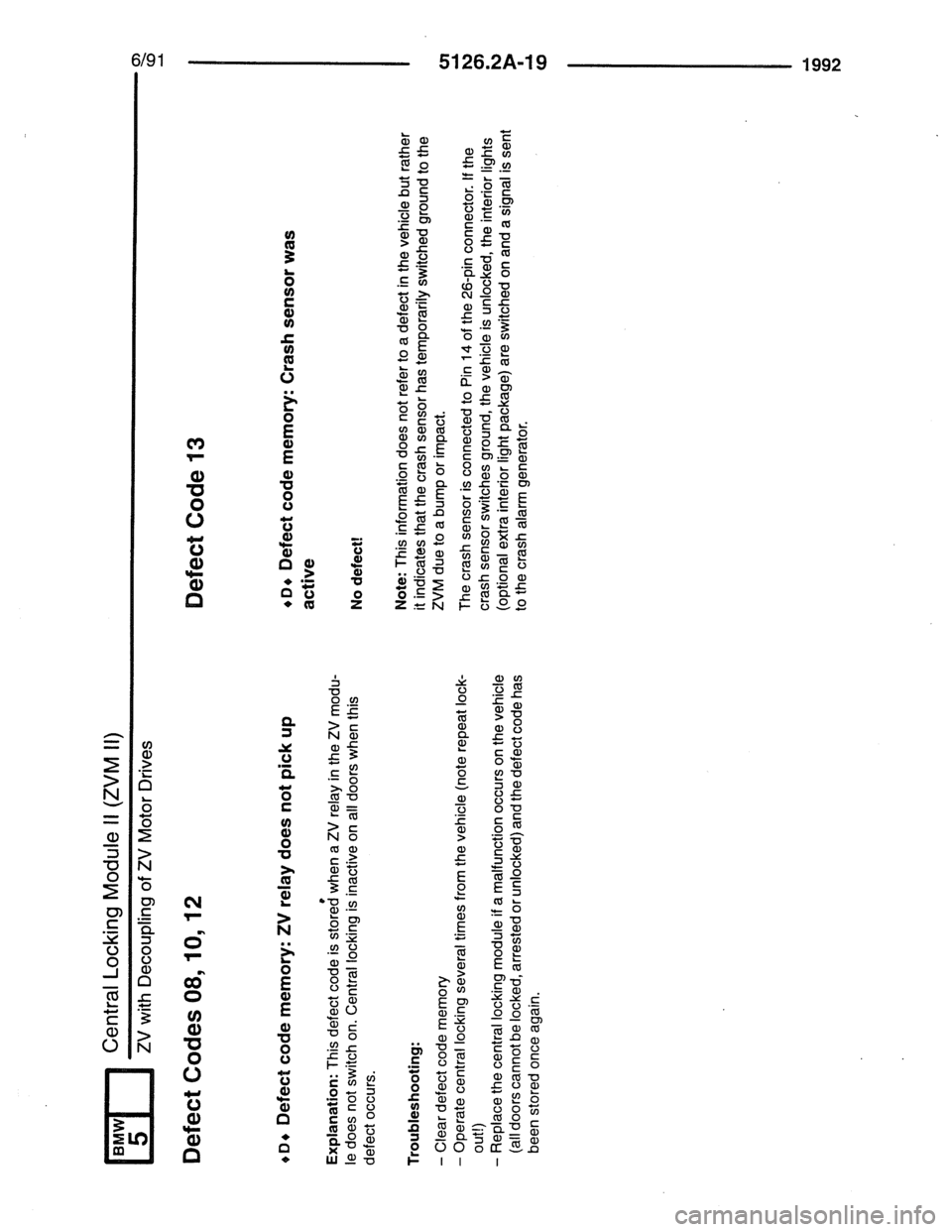 BMW 7 SERIES 1988 E32 Electrical Troubleshooting Manual 