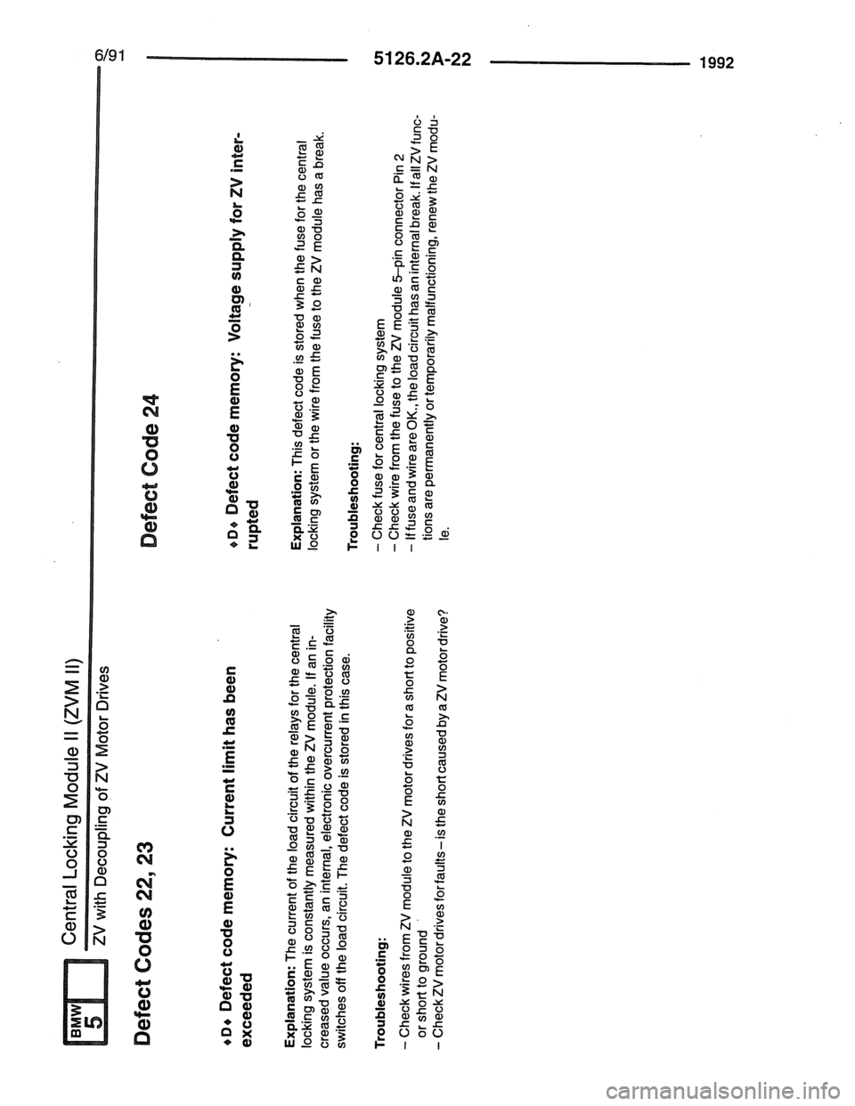 BMW 7 SERIES 1988 E32 Electrical Troubleshooting Manual 