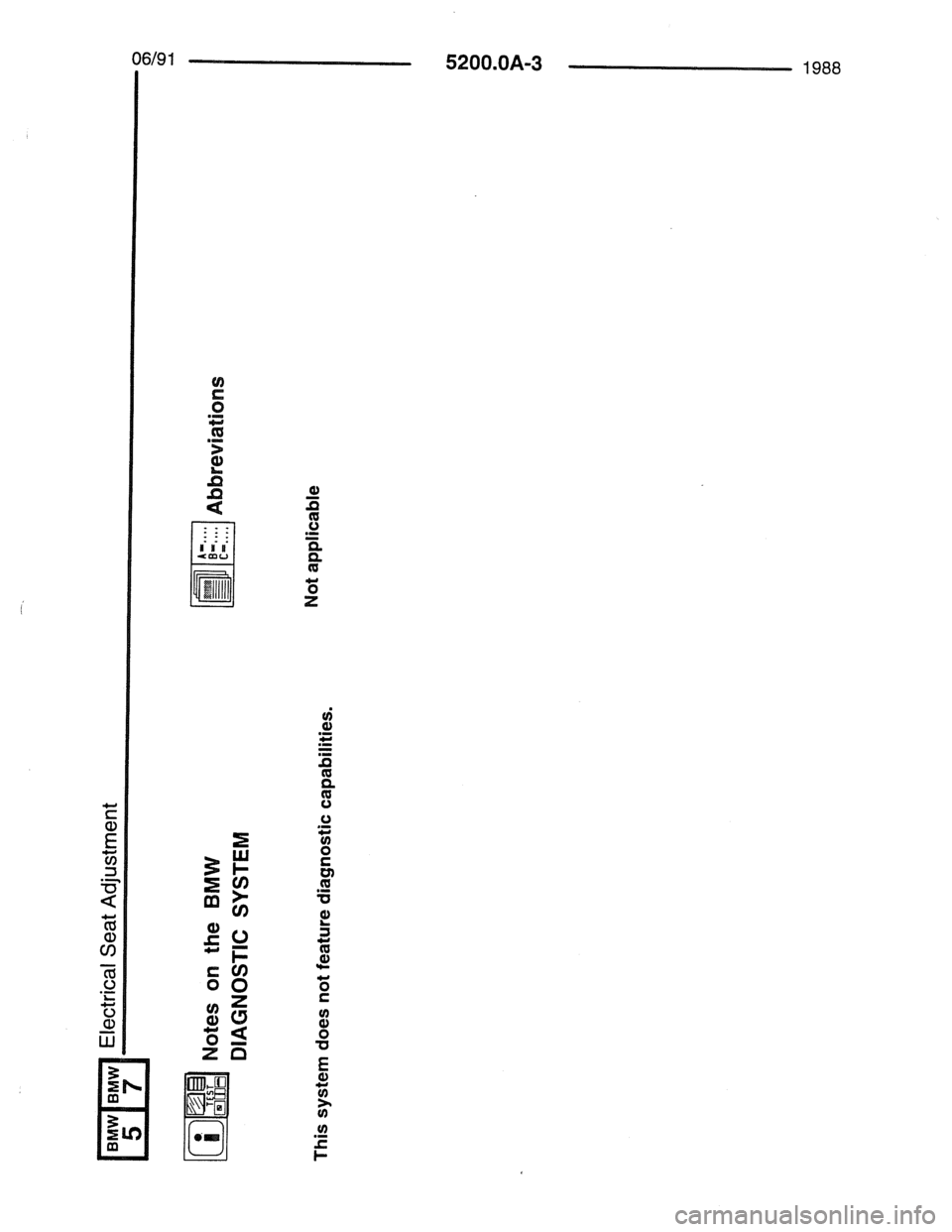 BMW 7 SERIES 1988 E32 Electrical Troubleshooting Manual 