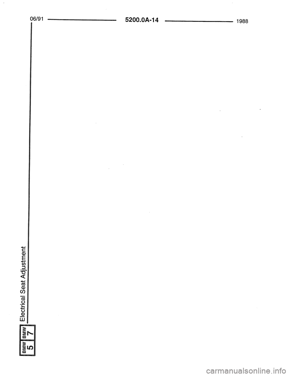 BMW 7 SERIES 1988 E32 Electrical Troubleshooting Manual 