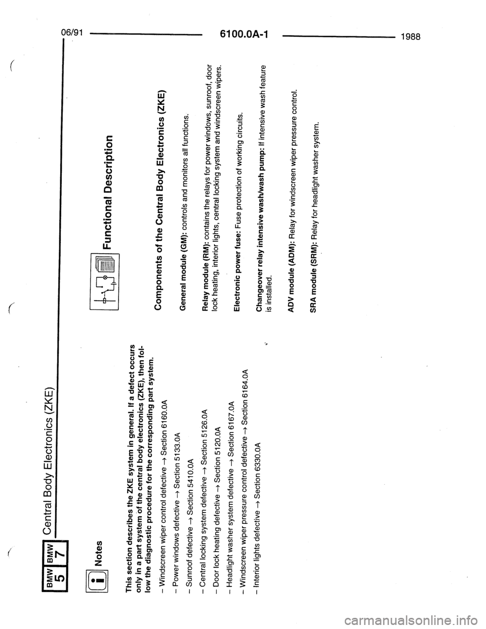 BMW 7 SERIES 1988 E32 Electrical Troubleshooting Manual 