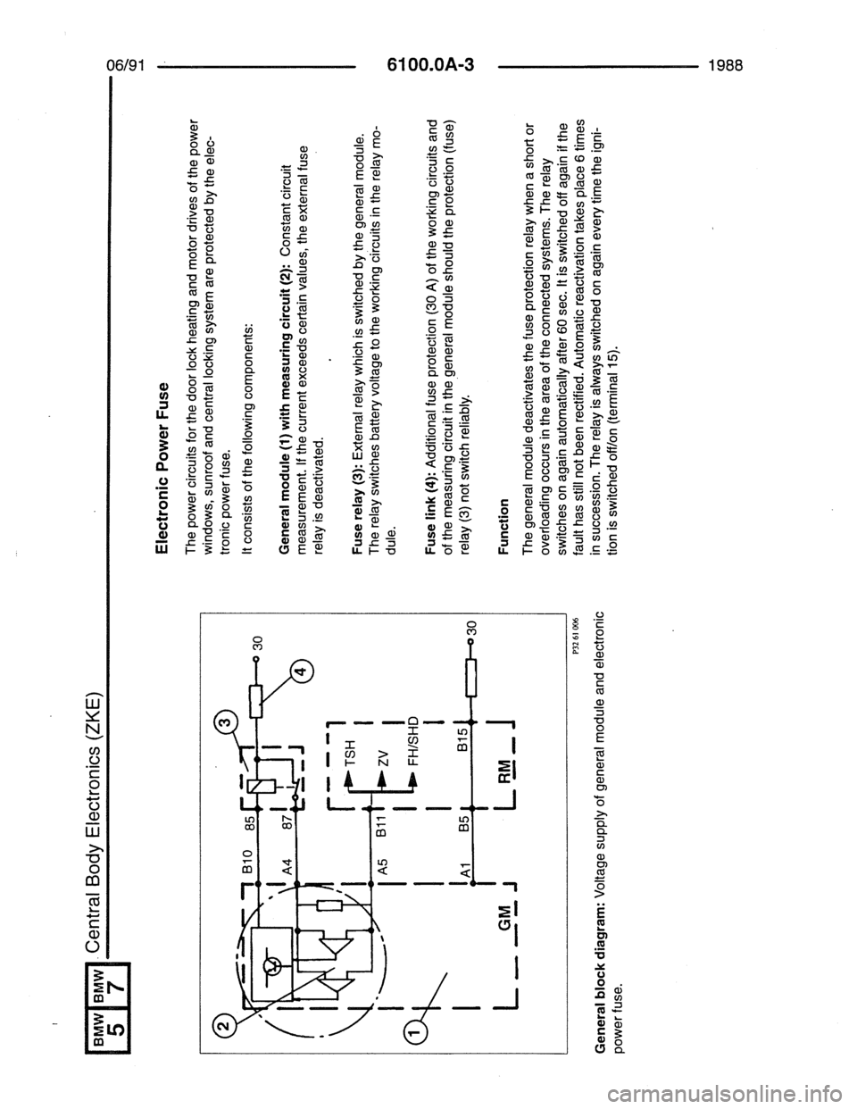 BMW 7 SERIES 1988 E32 Electrical Troubleshooting Manual 