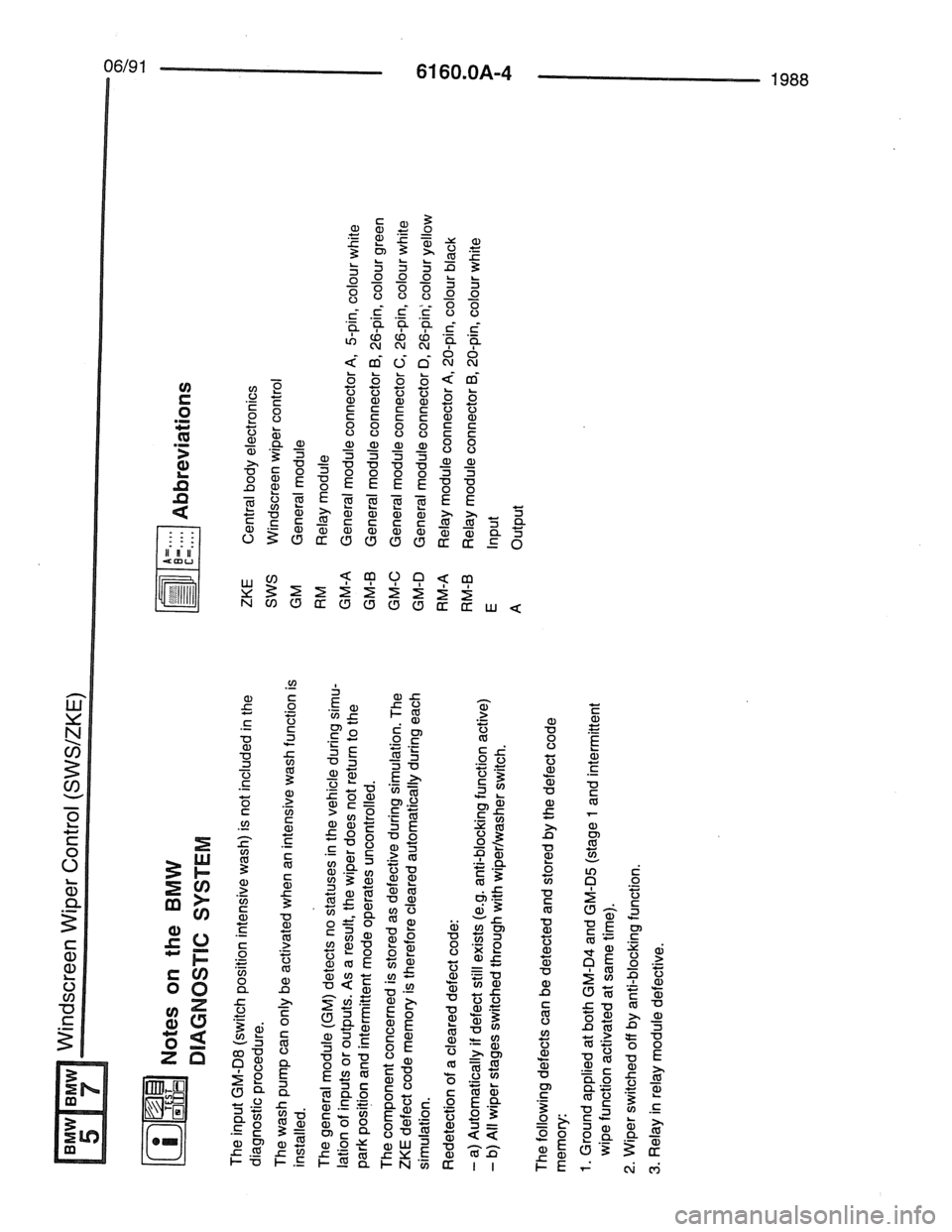 BMW 7 SERIES 1988 E32 Electrical Troubleshooting Manual 