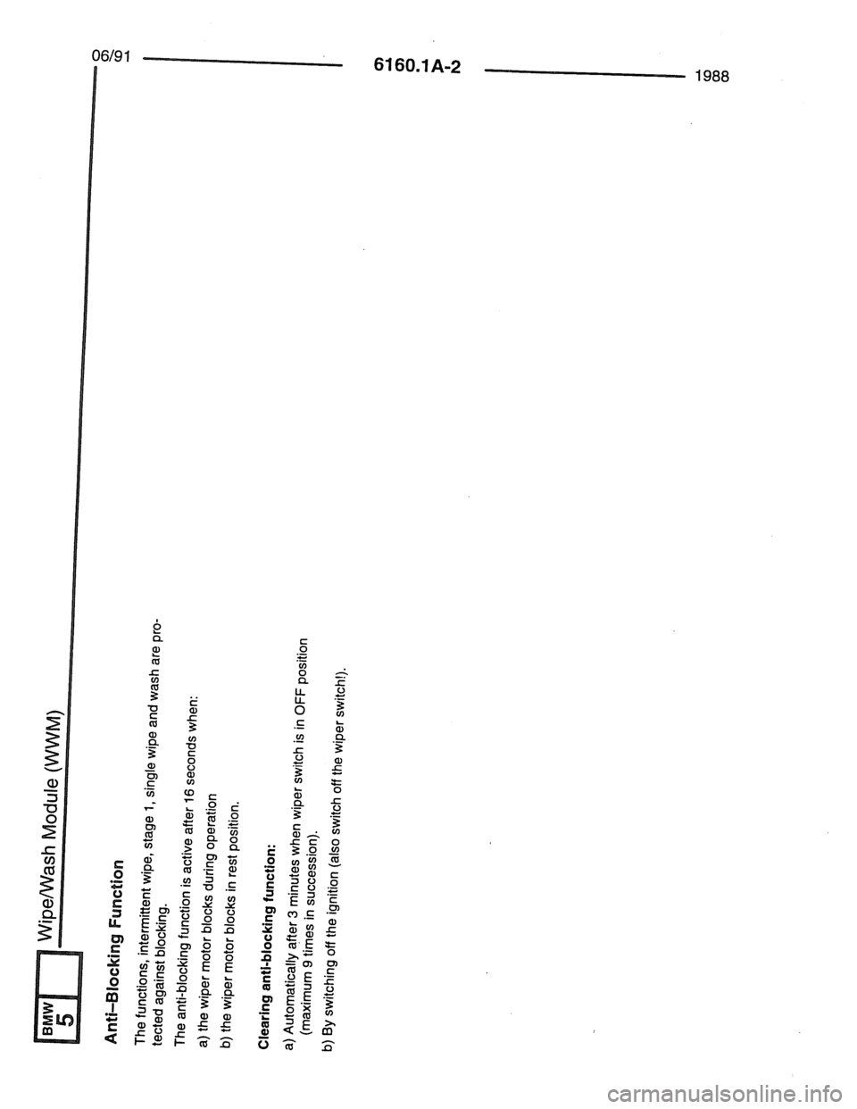 BMW 7 SERIES 1988 E32 Electrical Troubleshooting Manual 