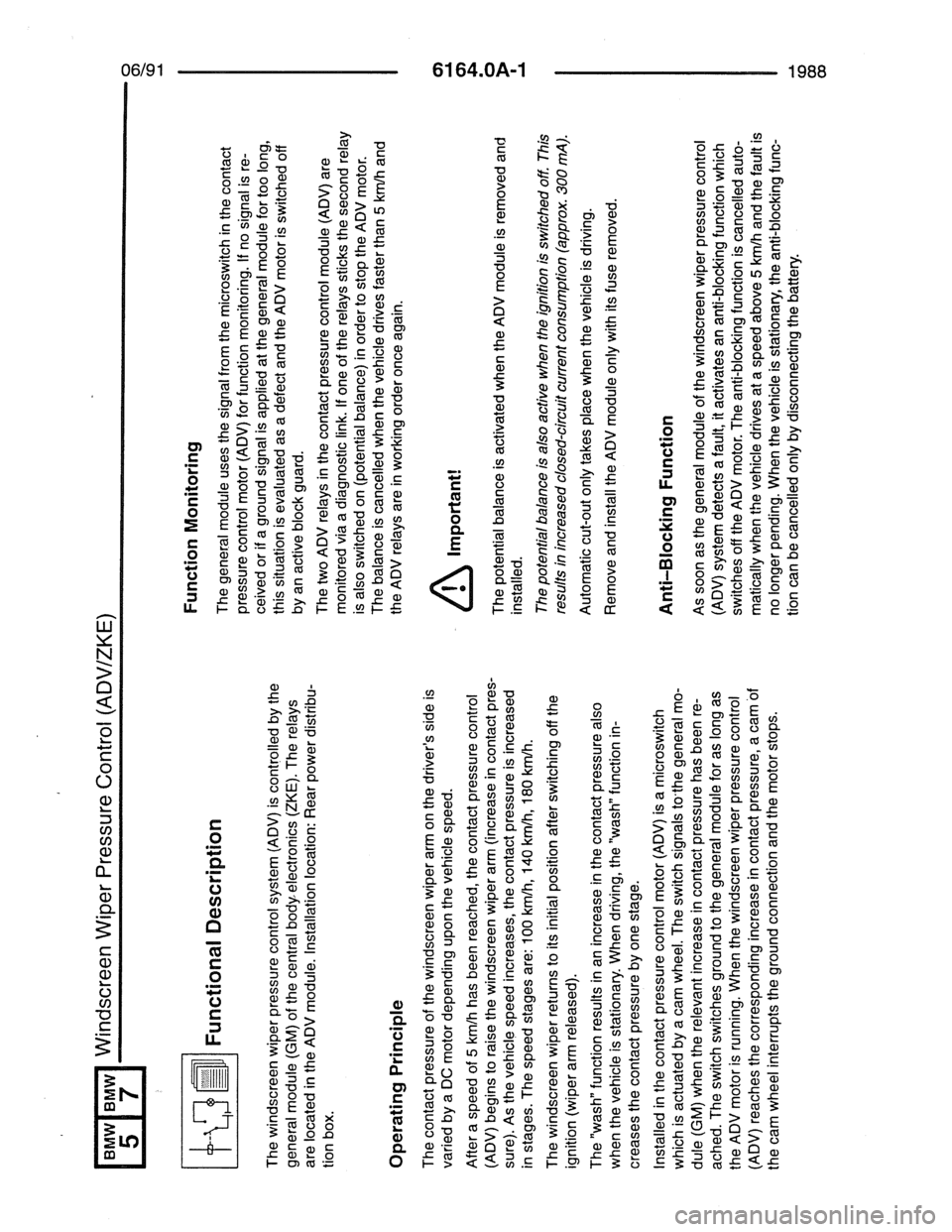 BMW 7 SERIES 1988 E32 Electrical Troubleshooting Manual 