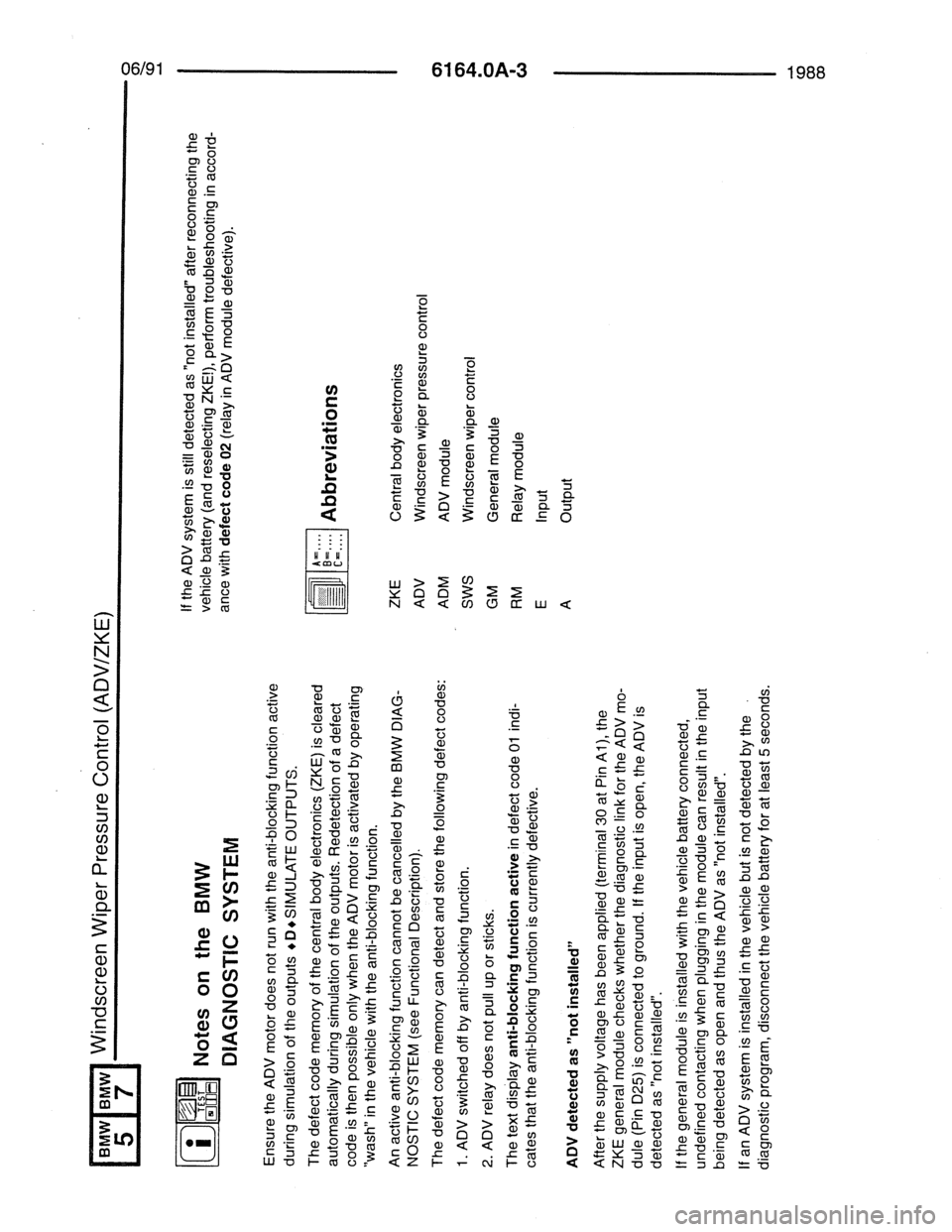 BMW 7 SERIES 1988 E32 Electrical Troubleshooting Manual 