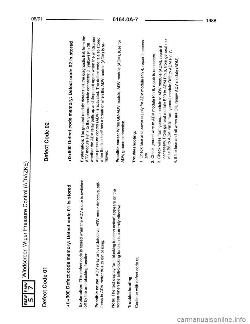 BMW 7 SERIES 1988 E32 Electrical Troubleshooting Manual 