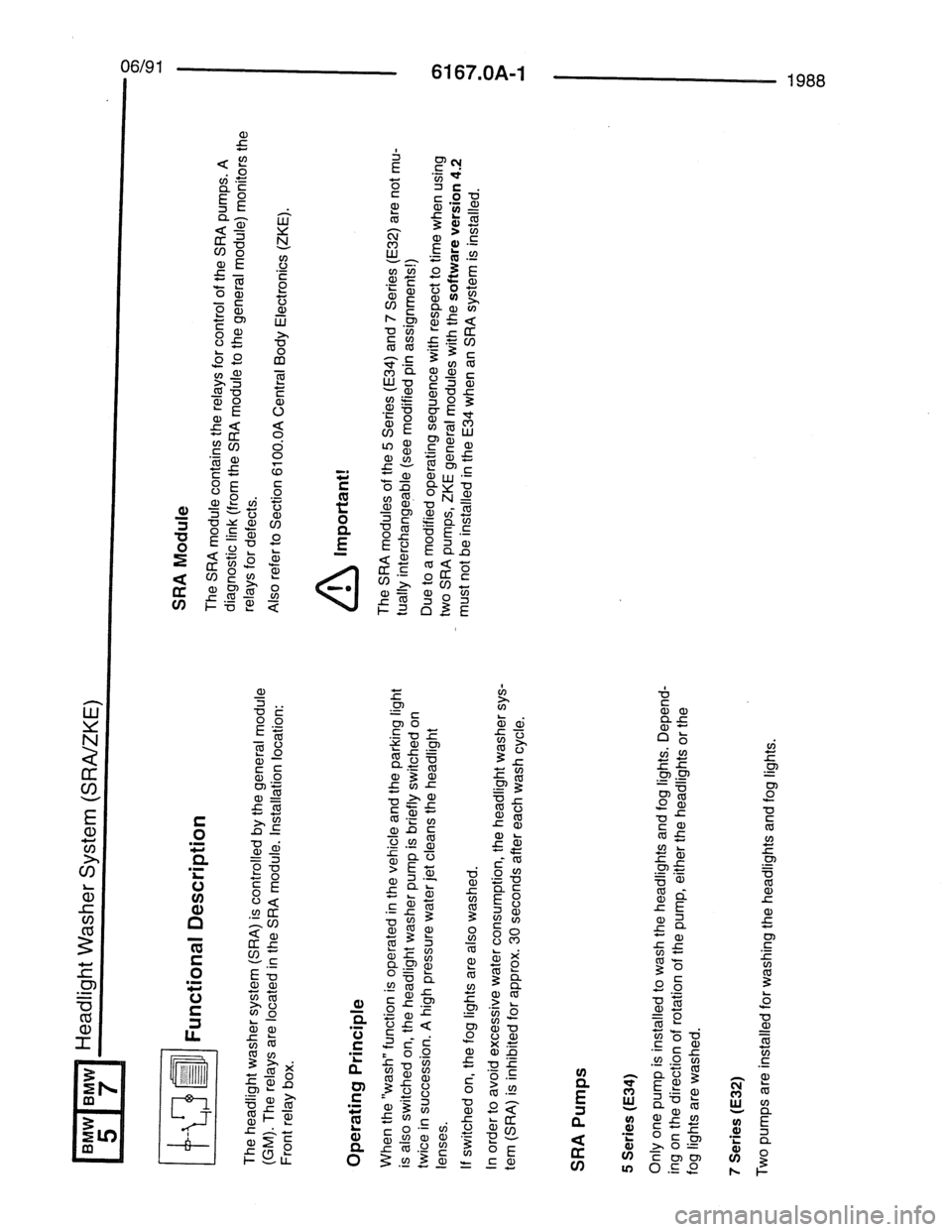 BMW 7 SERIES 1988 E32 Electrical Troubleshooting Manual 