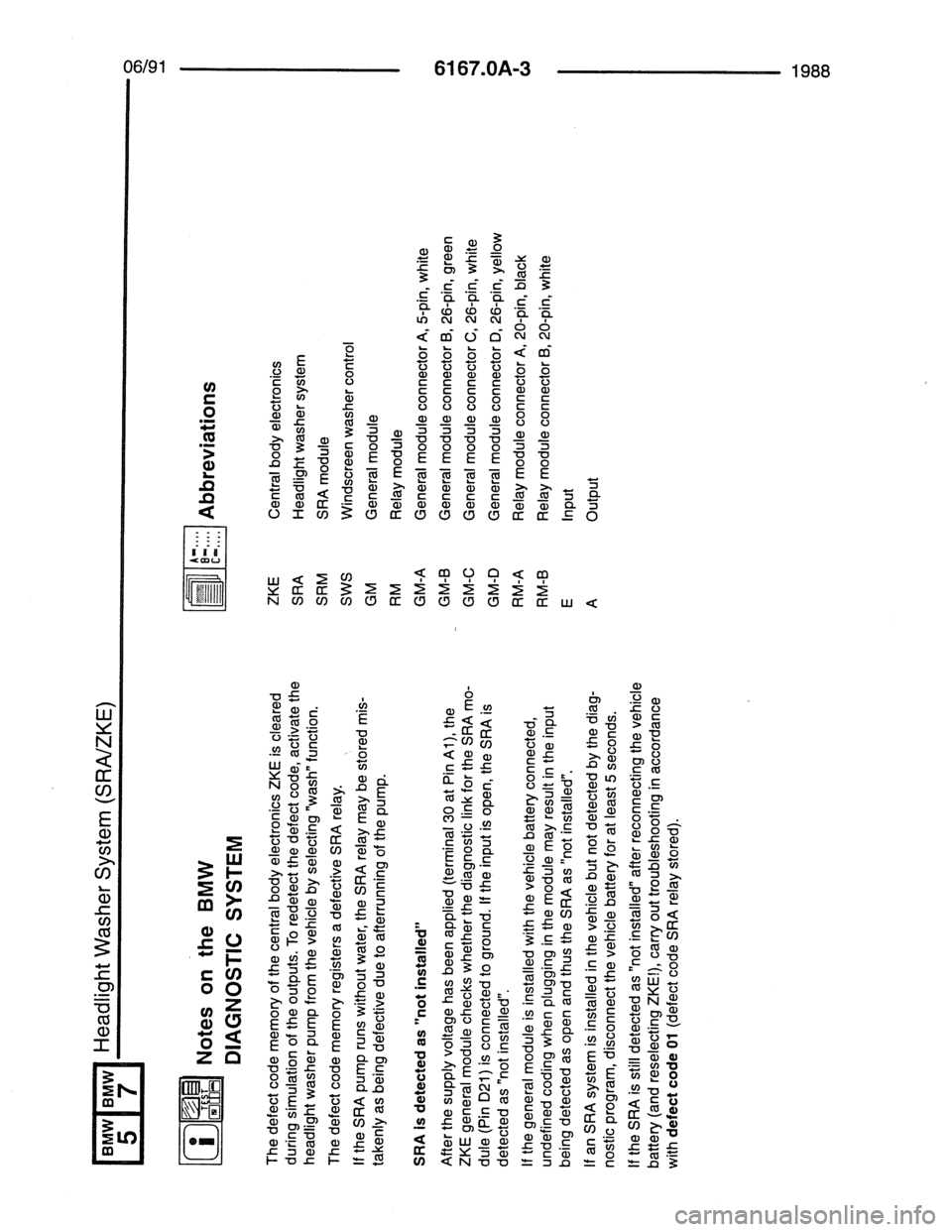 BMW 7 SERIES 1988 E32 Electrical Troubleshooting Manual 