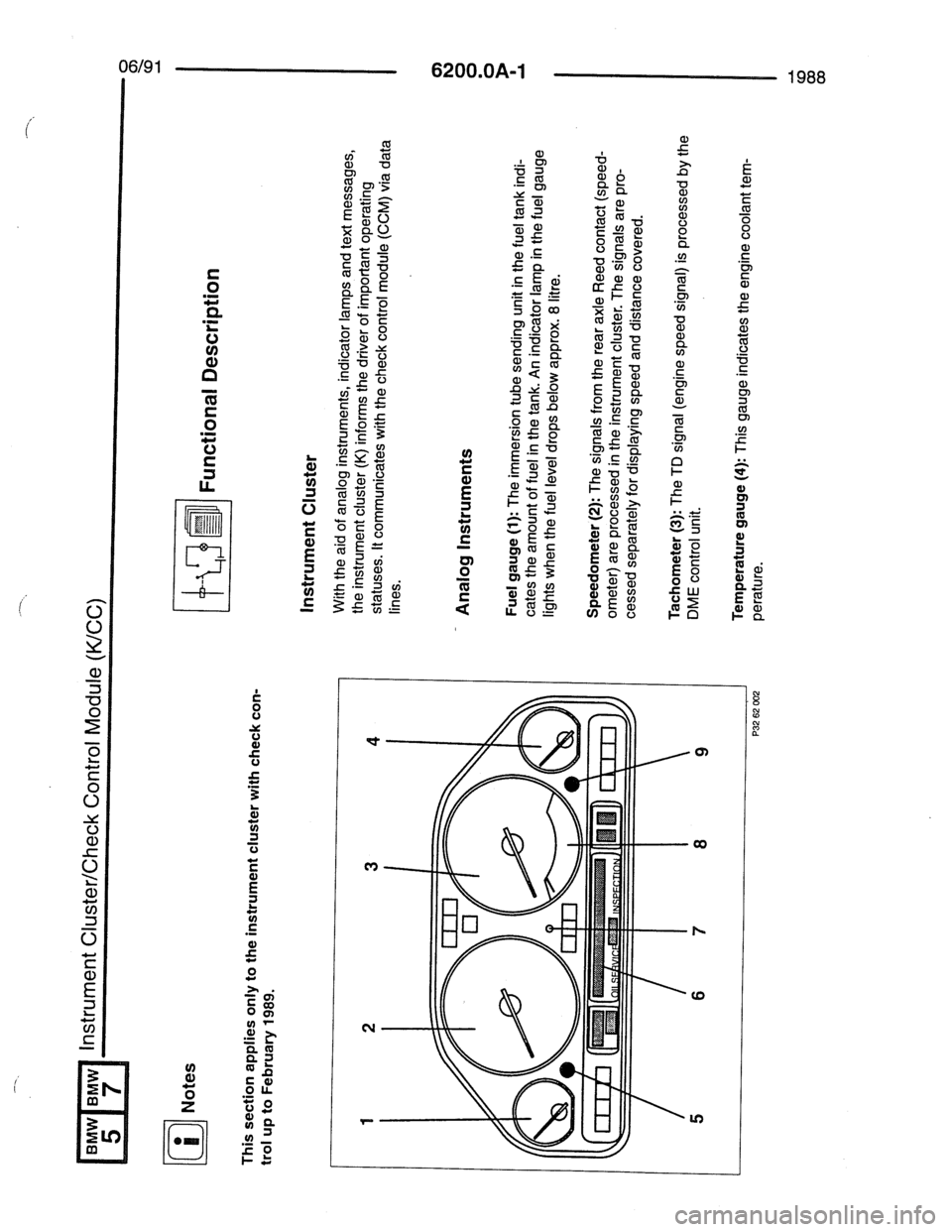 BMW 7 SERIES 1988 E32 Electrical Troubleshooting Manual 