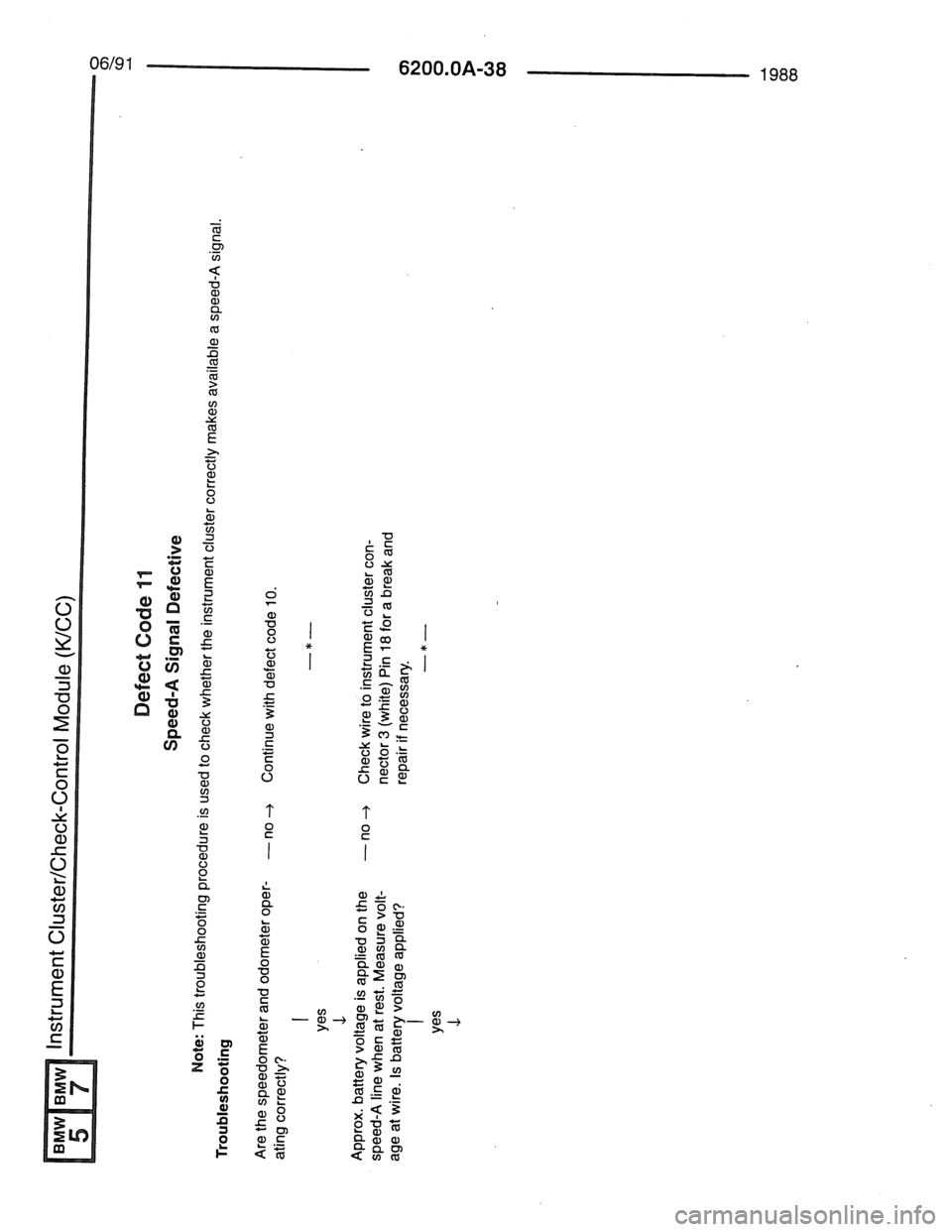 BMW 7 SERIES 1988 E32 Electrical Troubleshooting Manual 