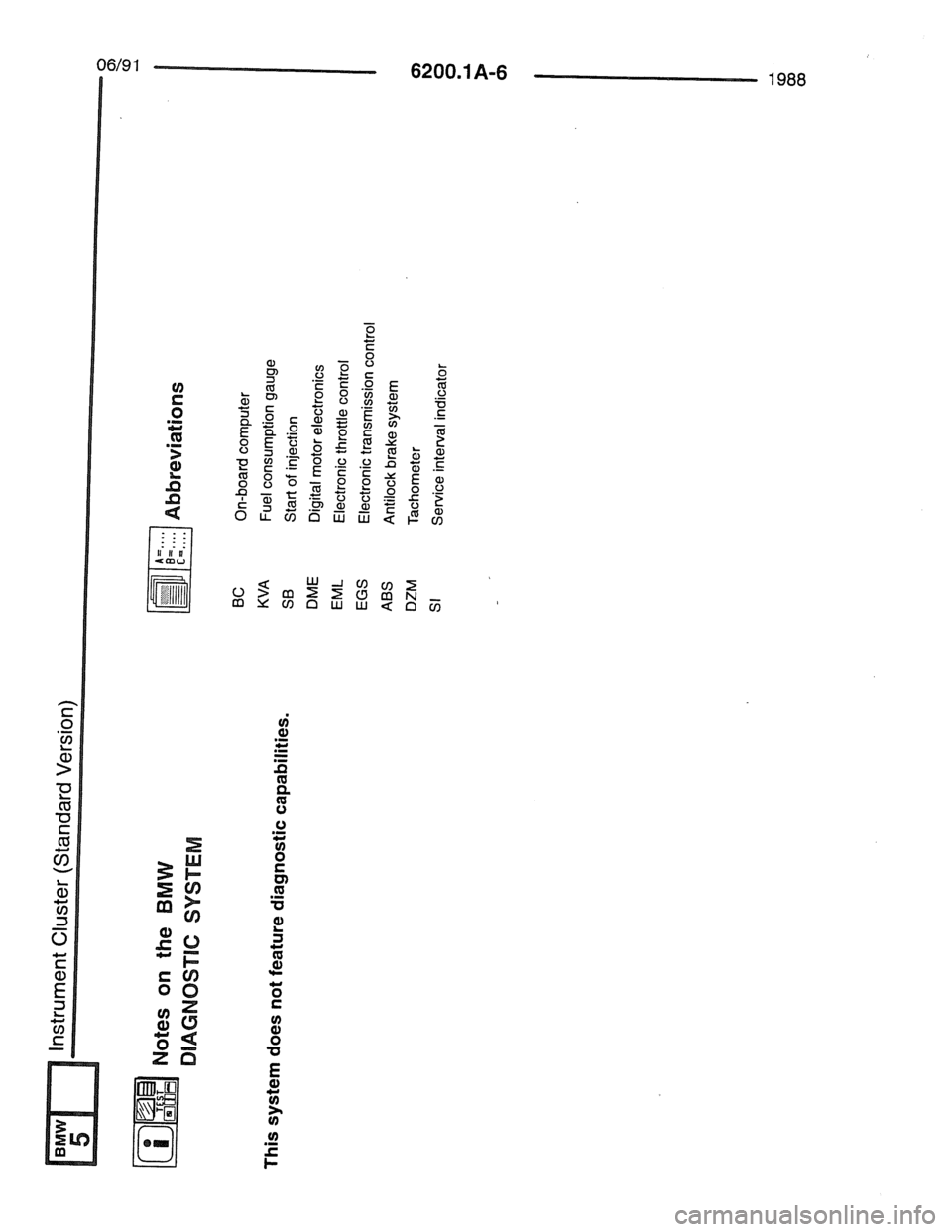 BMW 7 SERIES 1988 E32 Electrical Troubleshooting Manual 