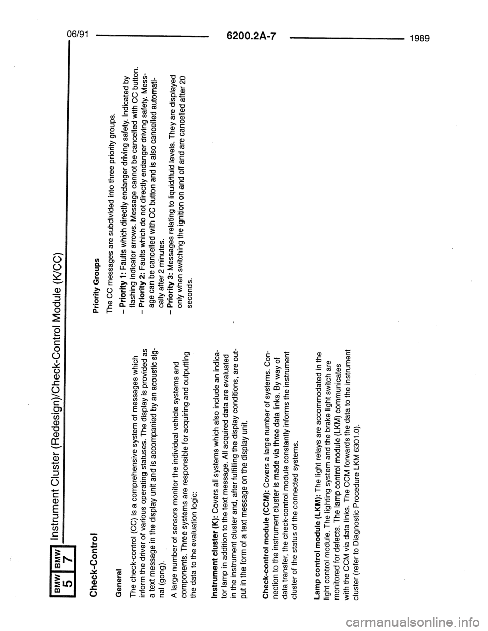 BMW 7 SERIES 1988 E32 Electrical Troubleshooting Manual 