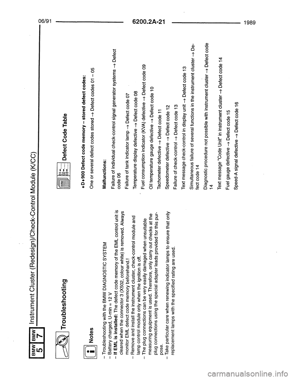BMW 7 SERIES 1988 E32 Electrical Troubleshooting Manual 