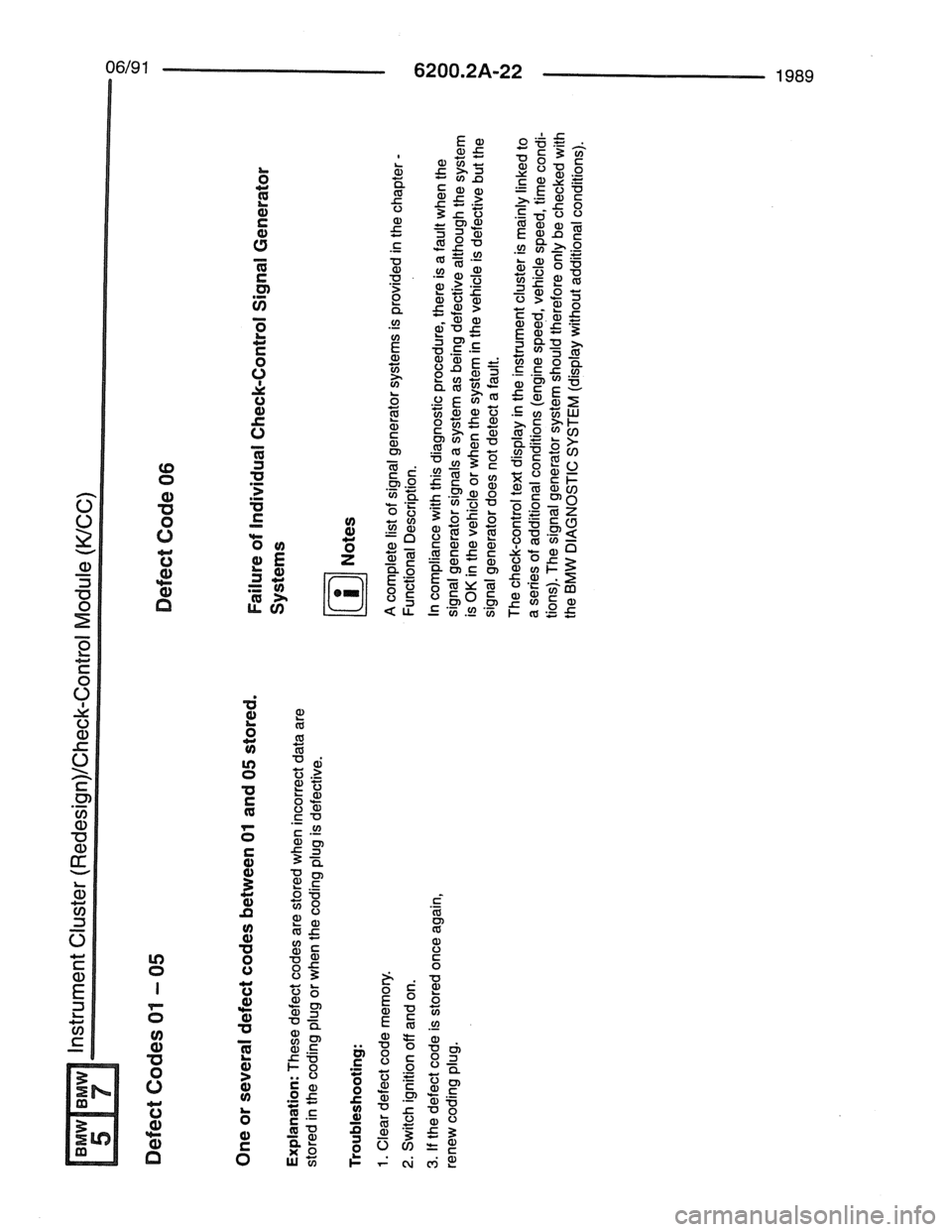 BMW 7 SERIES 1988 E32 Electrical Troubleshooting Manual 