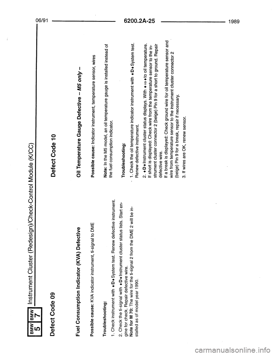 BMW 7 SERIES 1988 E32 Electrical Troubleshooting Manual 