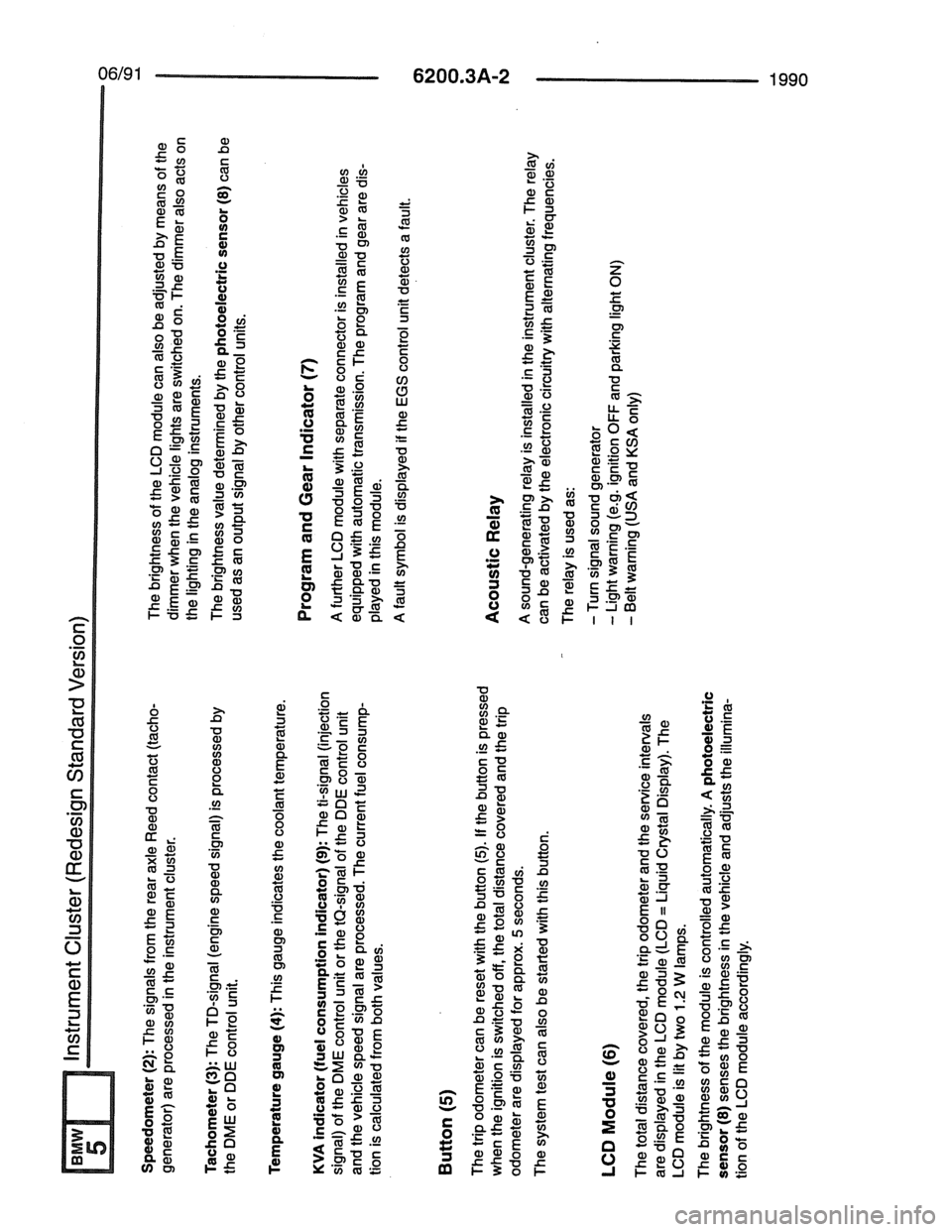 BMW 7 SERIES 1988 E32 Electrical Troubleshooting Manual 