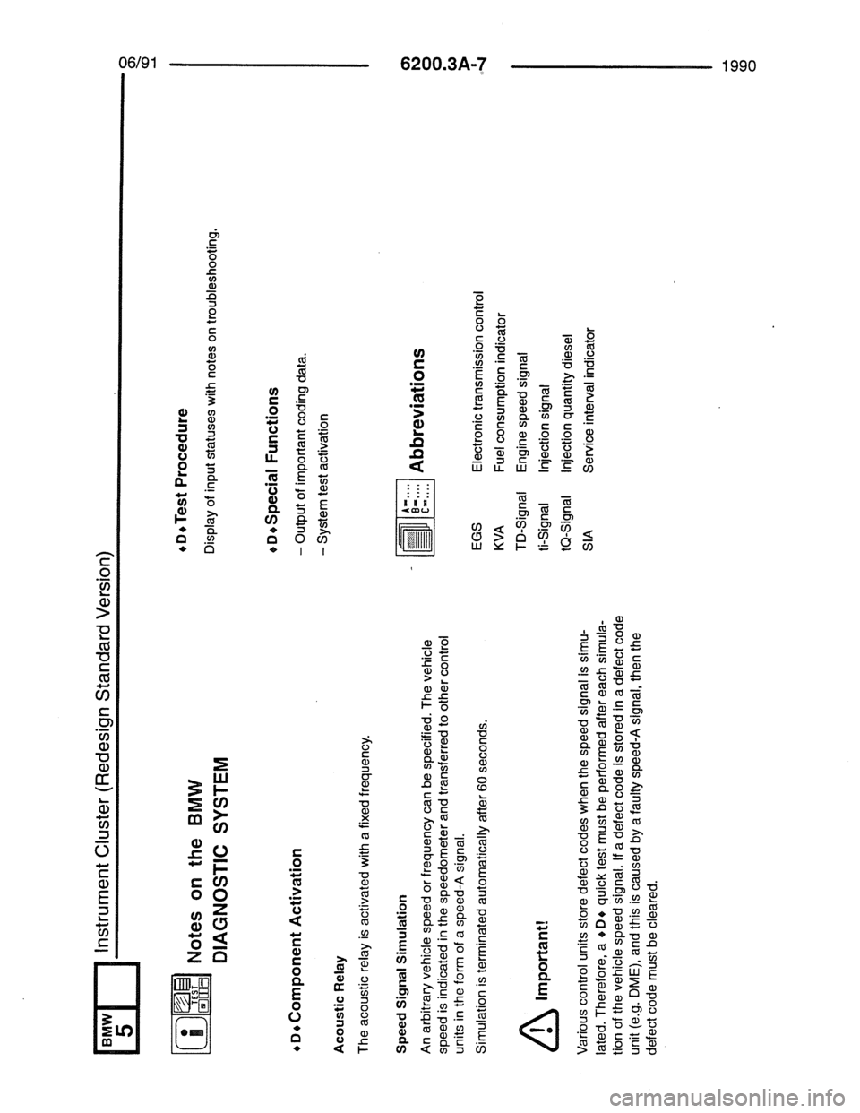 BMW 7 SERIES 1988 E32 Electrical Troubleshooting Manual 