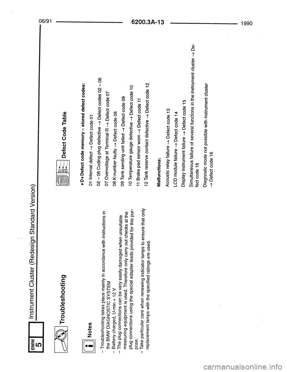 BMW 7 SERIES 1988 E32 Electrical Troubleshooting Manual 