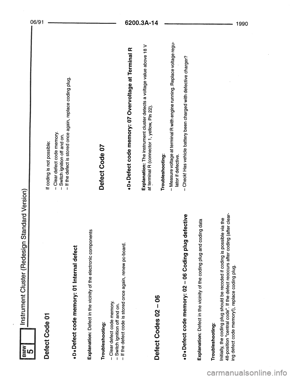 BMW 7 SERIES 1988 E32 Electrical Troubleshooting Manual 