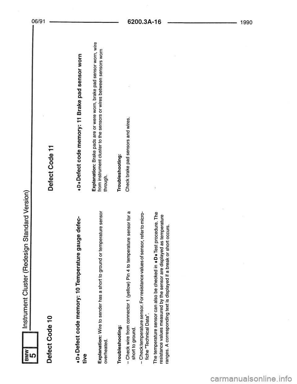 BMW 7 SERIES 1988 E32 Electrical Troubleshooting Manual 