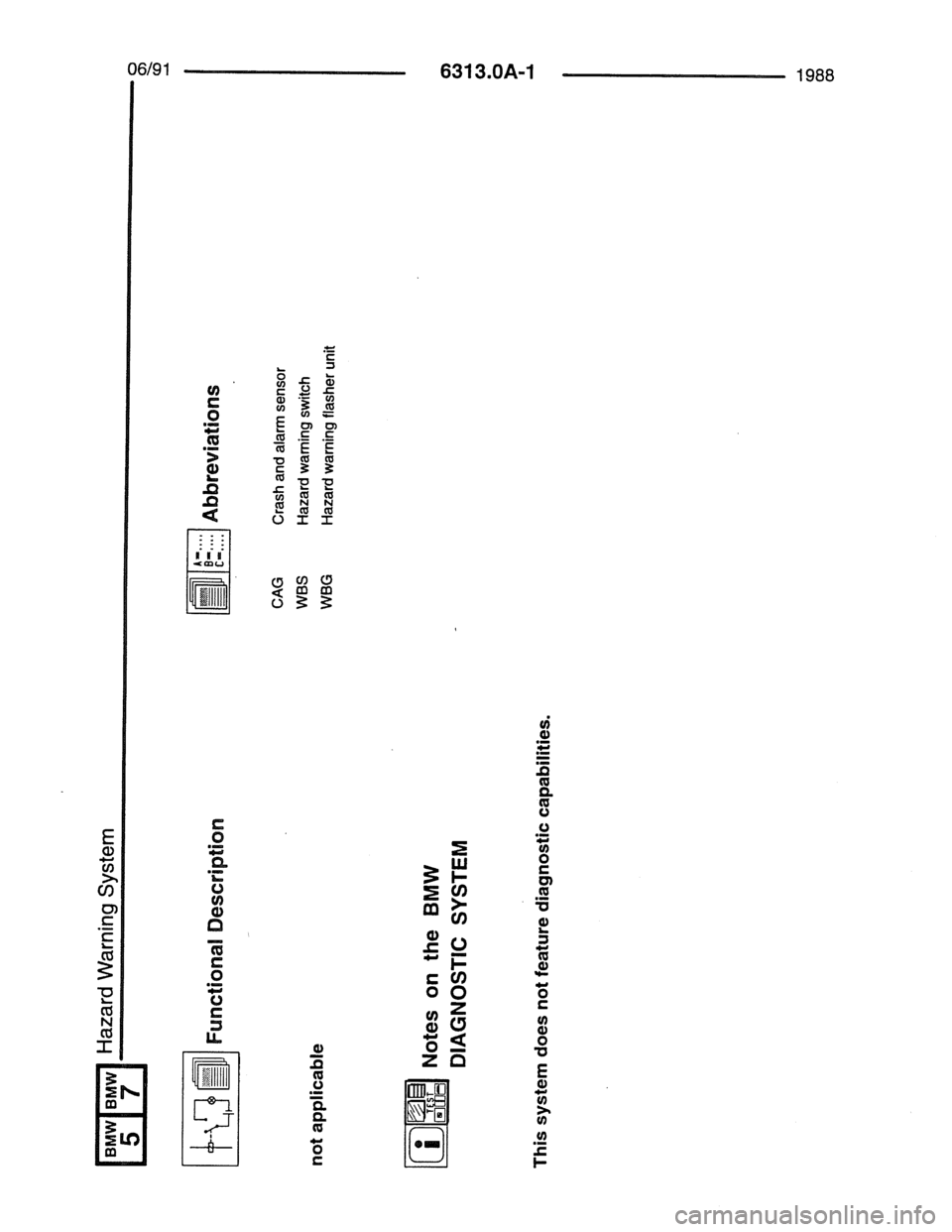 BMW 7 SERIES 1988 E32 Electrical Troubleshooting Manual 