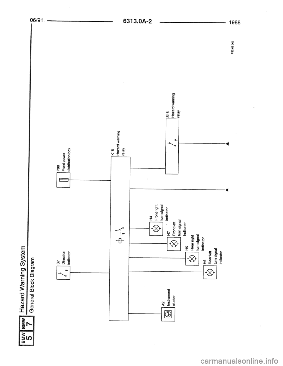 BMW 7 SERIES 1988 E32 Electrical Troubleshooting Manual 
