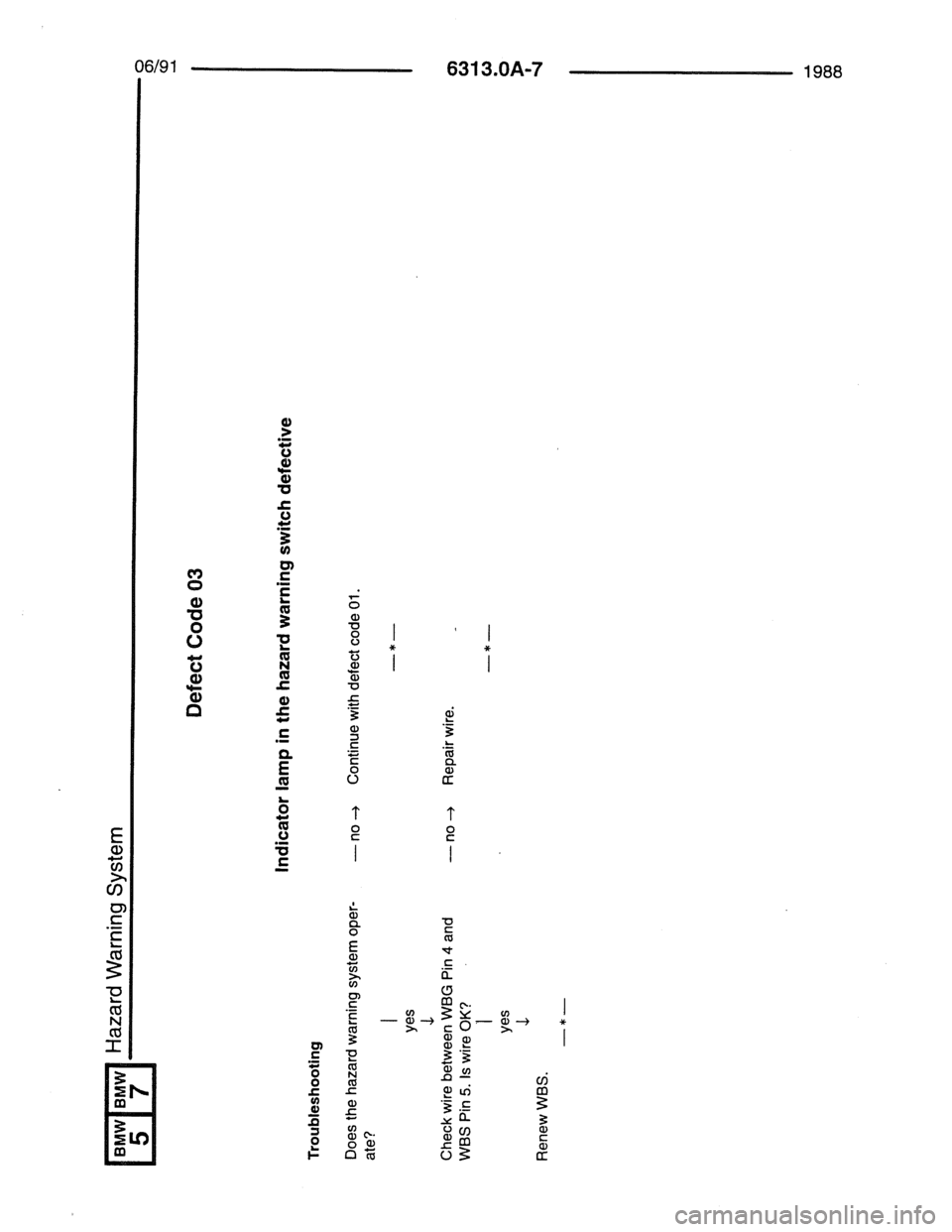 BMW 7 SERIES 1988 E32 Electrical Troubleshooting Manual 