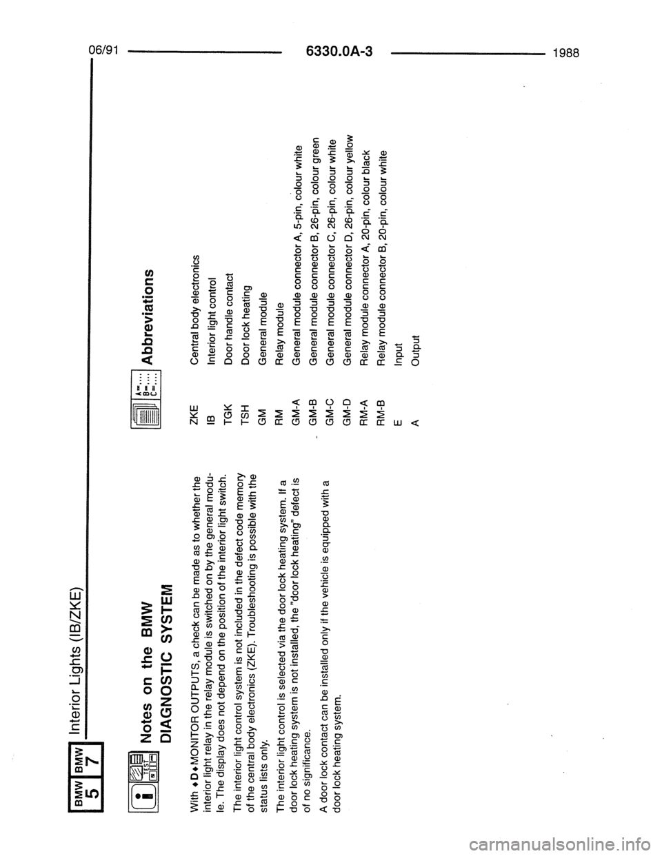 BMW 7 SERIES 1988 E32 Electrical Troubleshooting Manual 