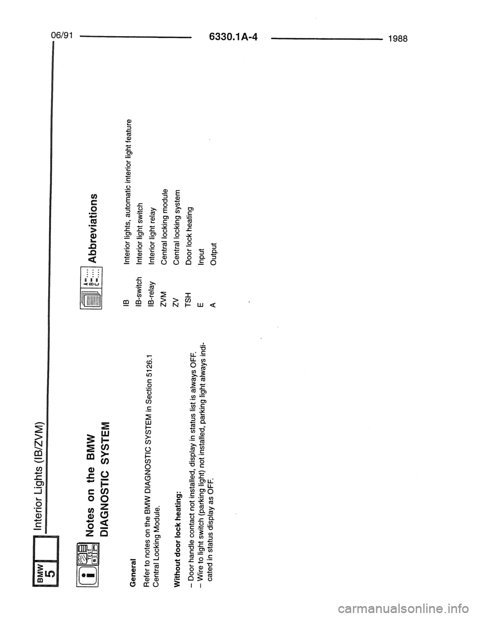 BMW 7 SERIES 1988 E32 Electrical Troubleshooting Manual 