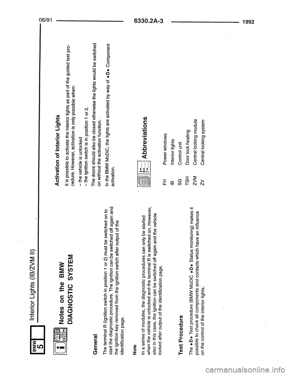 BMW 7 SERIES 1988 E32 Electrical Troubleshooting Manual 