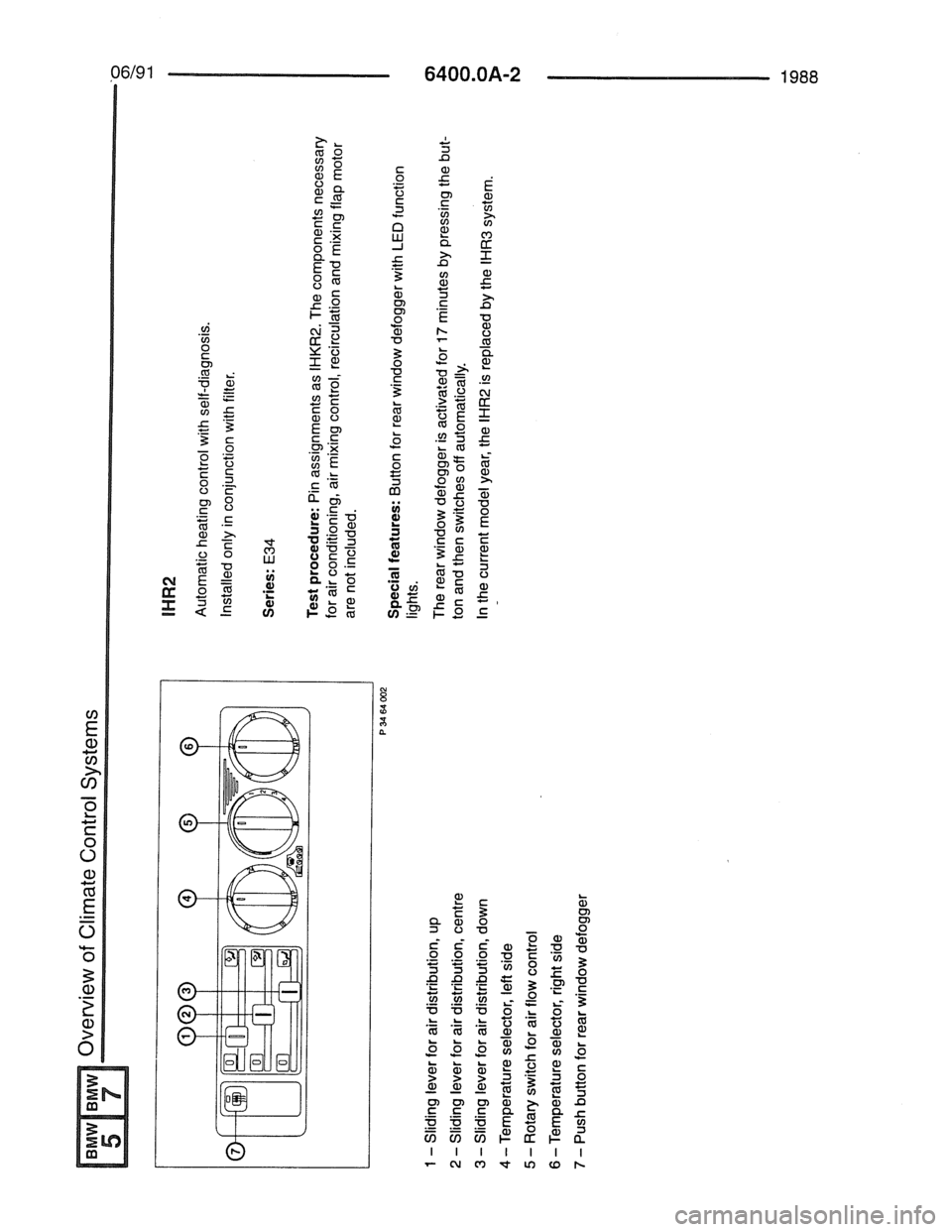 BMW 7 SERIES 1988 E32 Electrical Troubleshooting Manual 