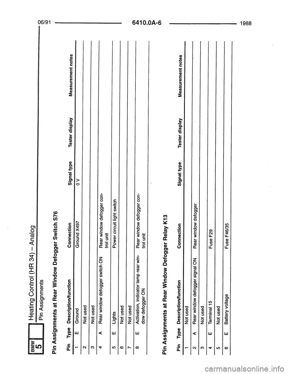BMW 7 SERIES 1988 E32 Electrical Troubleshooting Manual 