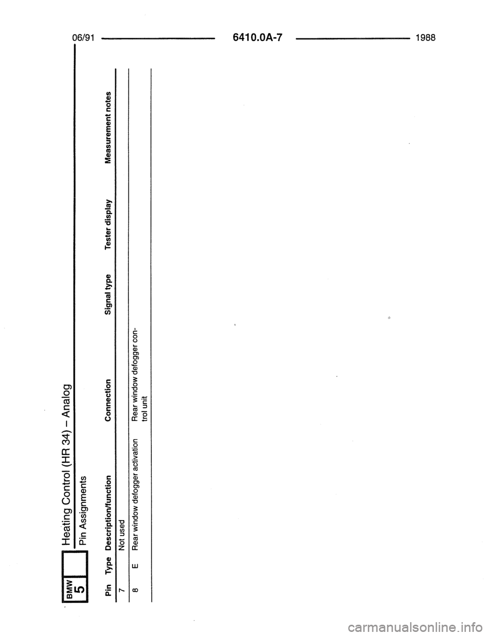 BMW 7 SERIES 1988 E32 Electrical Troubleshooting Manual 