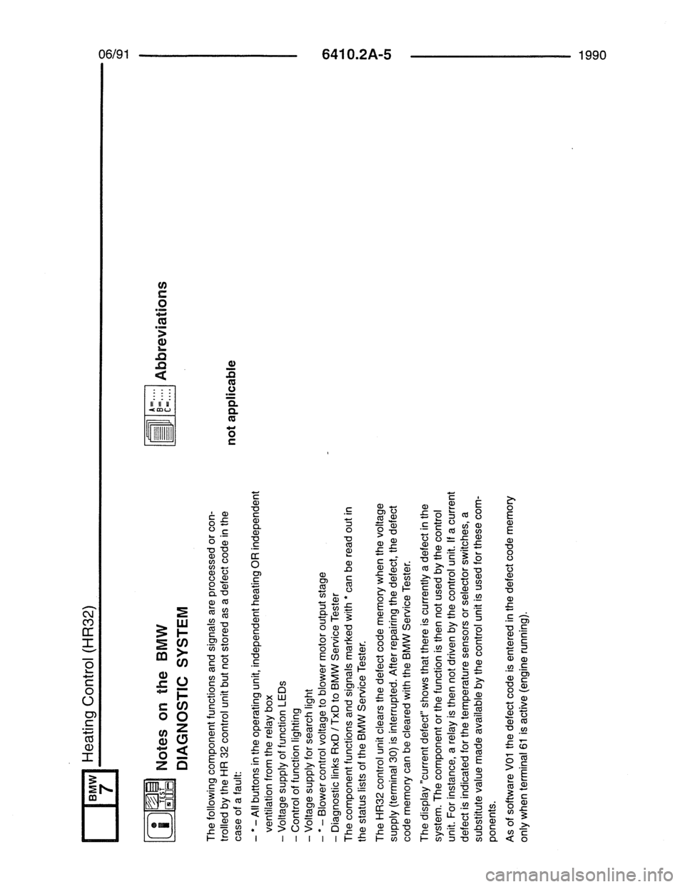 BMW 7 SERIES 1988 E32 Electrical Troubleshooting Manual 