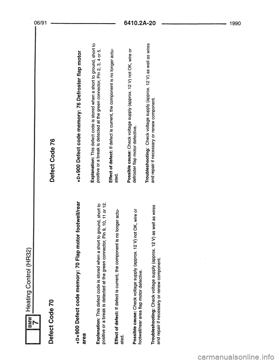 BMW 7 SERIES 1988 E32 Electrical Troubleshooting Manual 