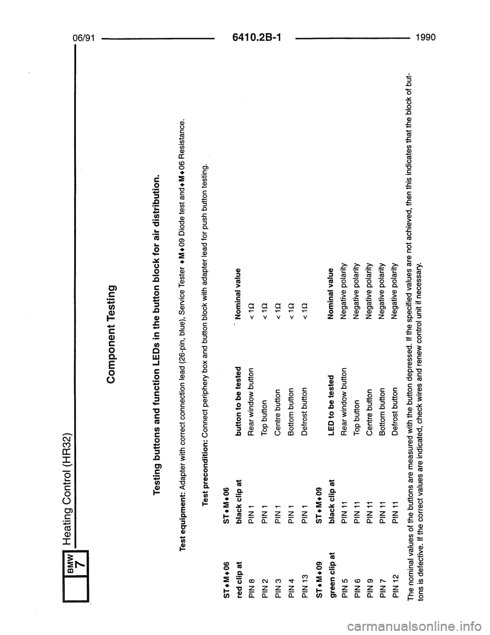 BMW 7 SERIES 1988 E32 Electrical Troubleshooting Manual 
