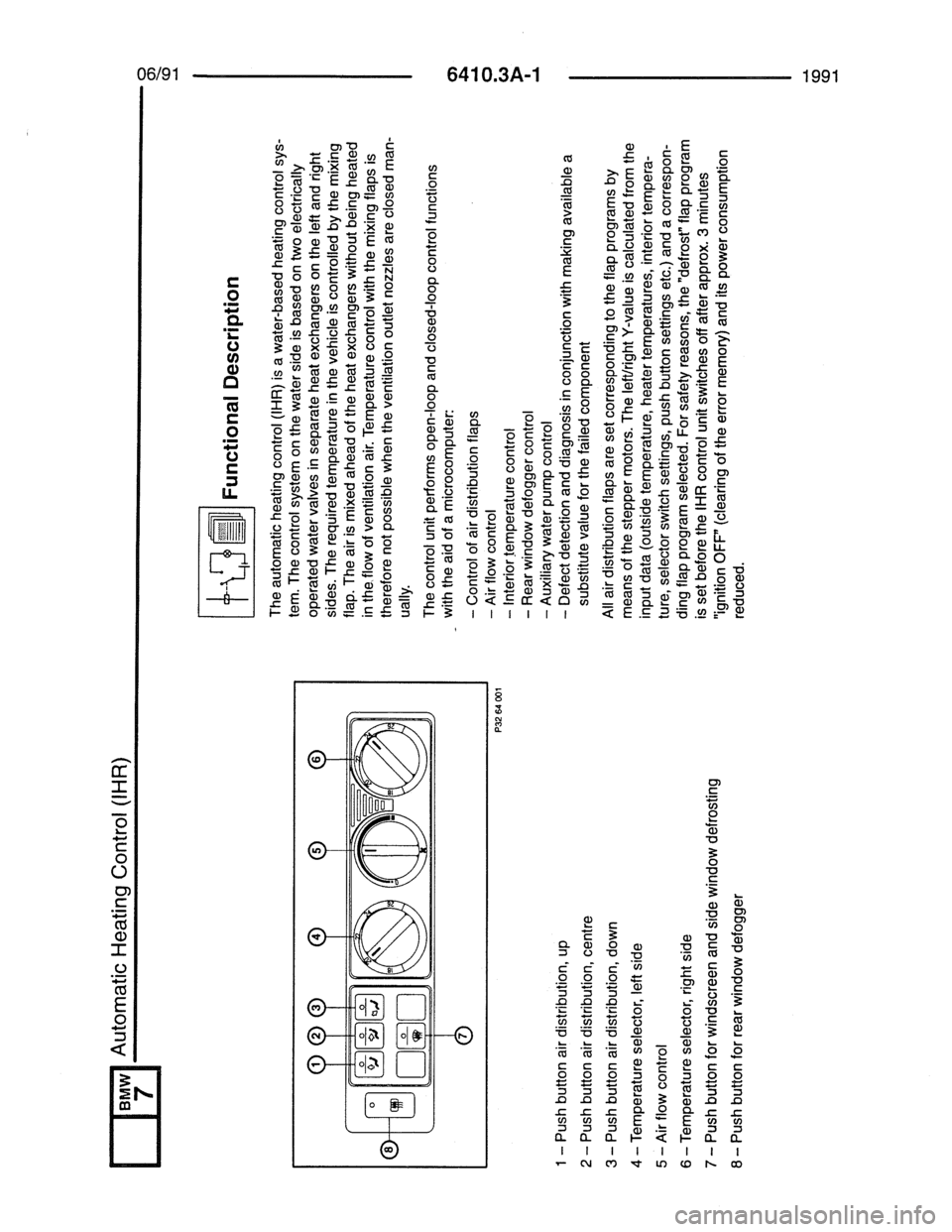BMW 7 SERIES 1988 E32 Electrical Troubleshooting Manual 