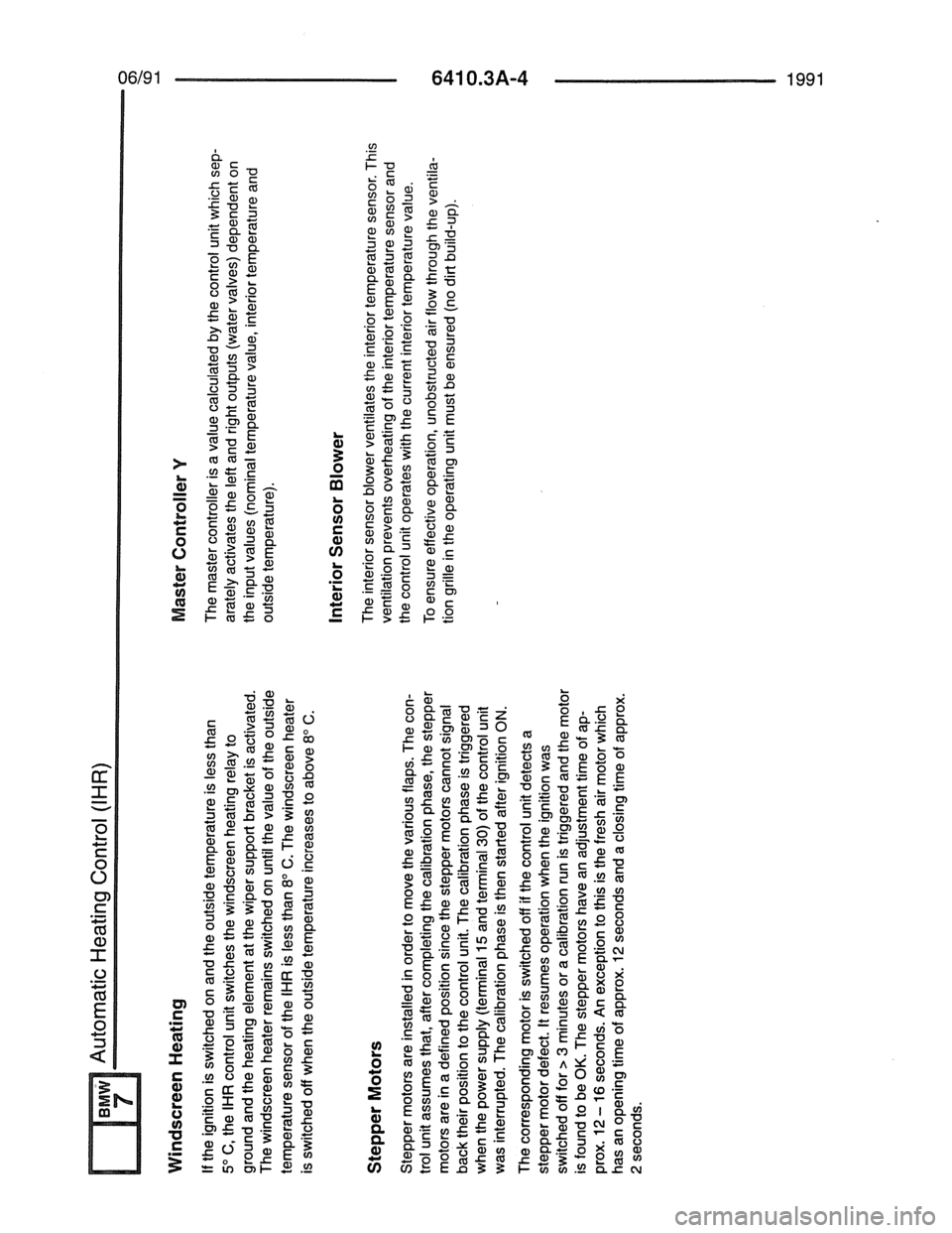 BMW 7 SERIES 1988 E32 Electrical Troubleshooting Manual 