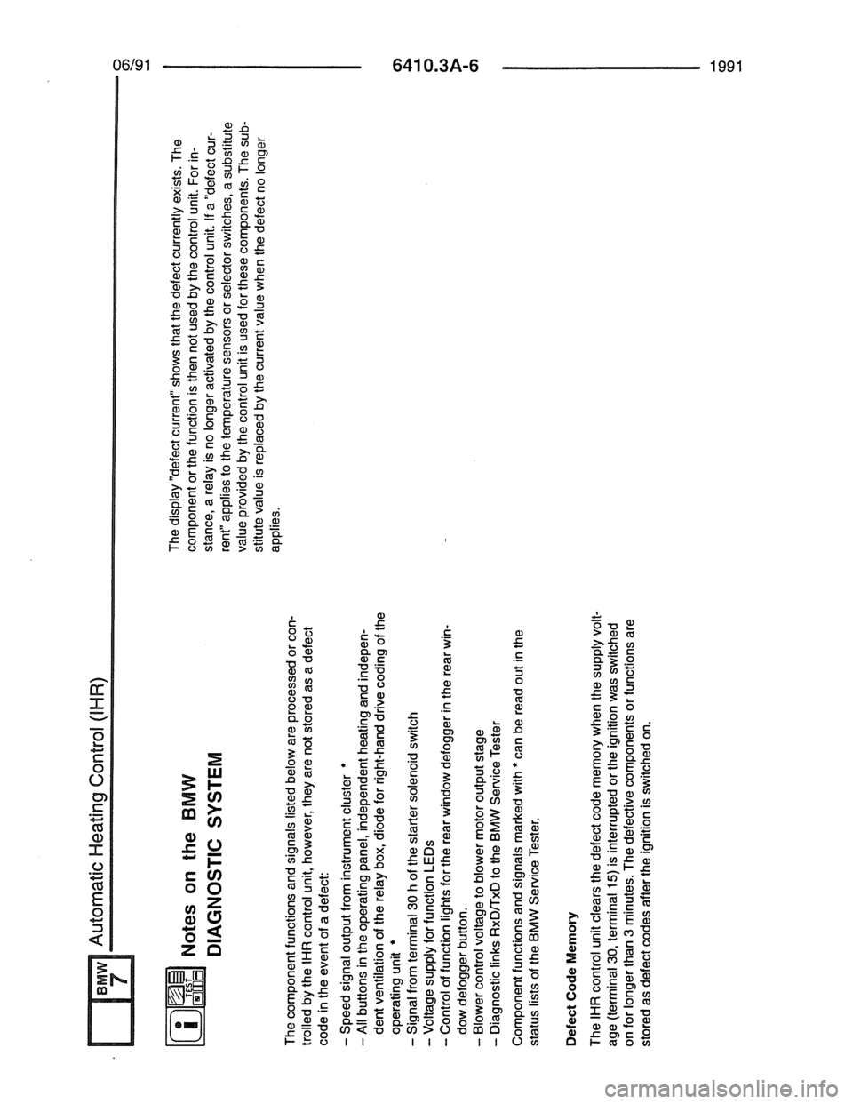 BMW 7 SERIES 1988 E32 Electrical Troubleshooting Manual 