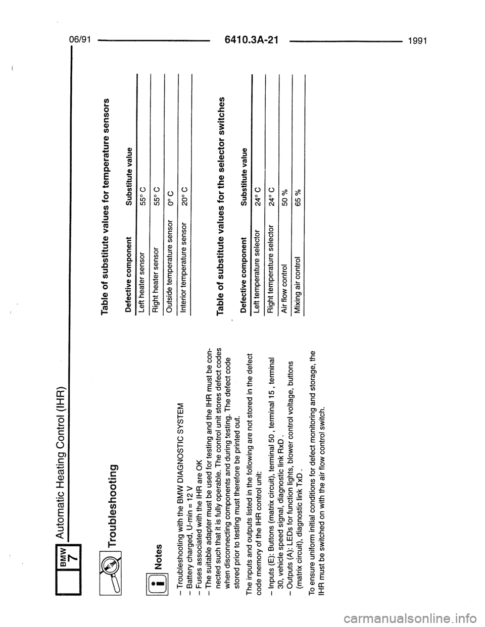 BMW 7 SERIES 1988 E32 Electrical Troubleshooting Manual 