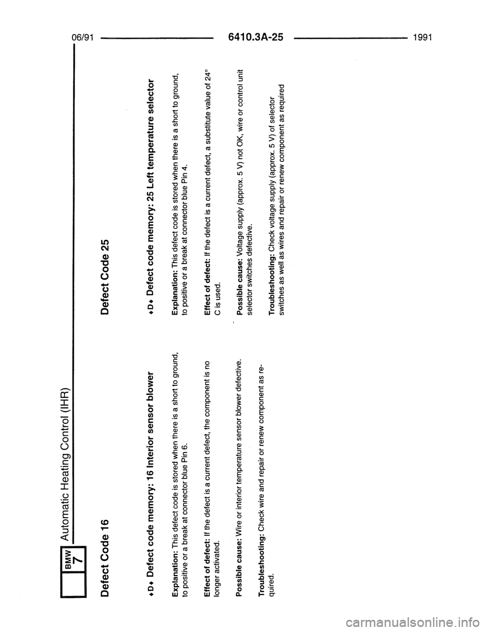BMW 7 SERIES 1988 E32 Electrical Troubleshooting Manual 