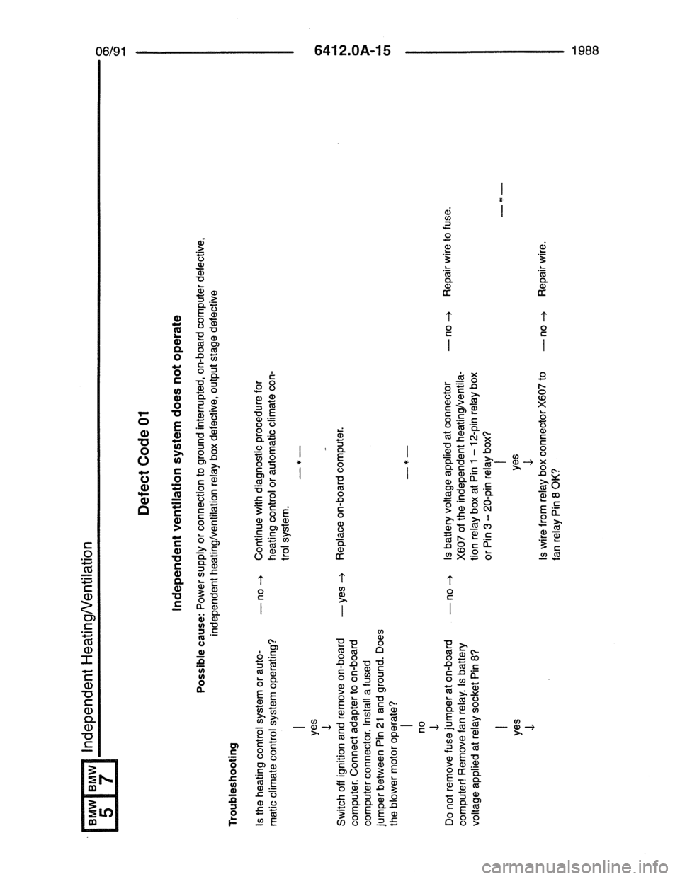 BMW 7 SERIES 1988 E32 Electrical Troubleshooting Manual 