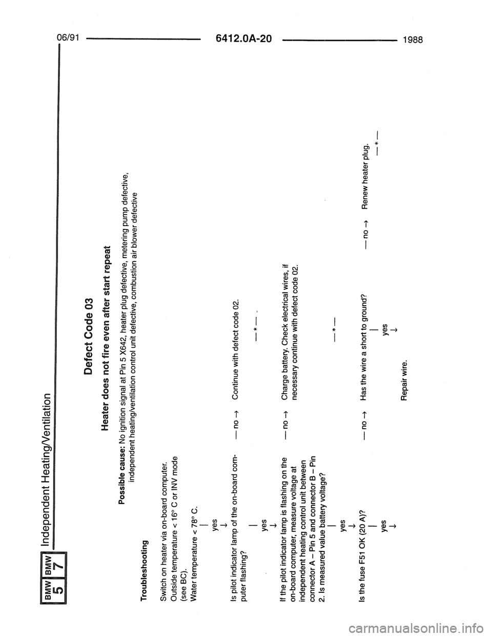 BMW 7 SERIES 1988 E32 Electrical Troubleshooting Manual 
