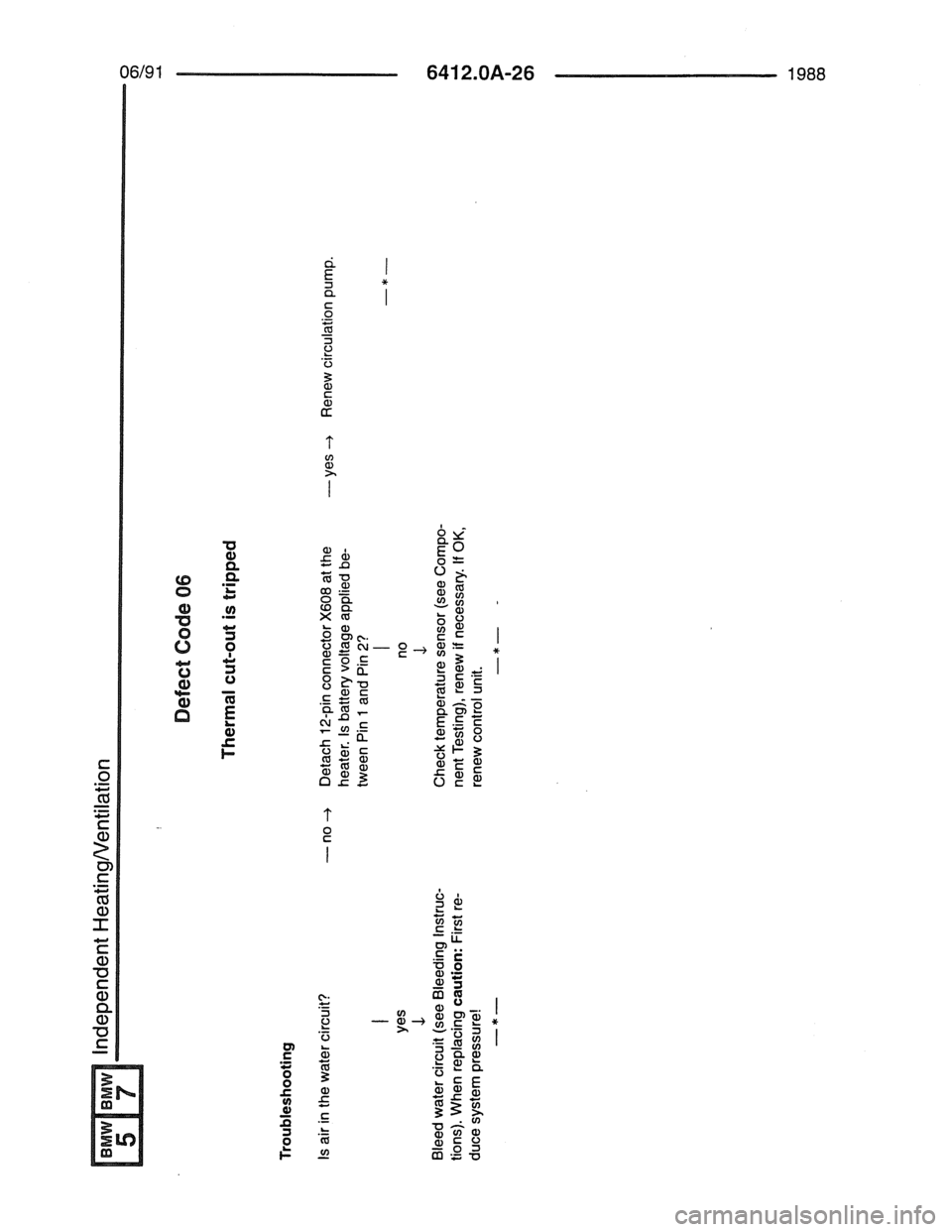 BMW 7 SERIES 1988 E32 Electrical Troubleshooting Manual 