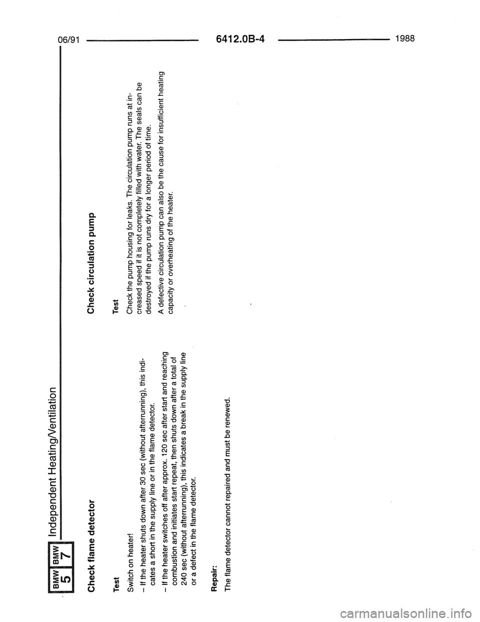 BMW 7 SERIES 1988 E32 Electrical Troubleshooting Manual 