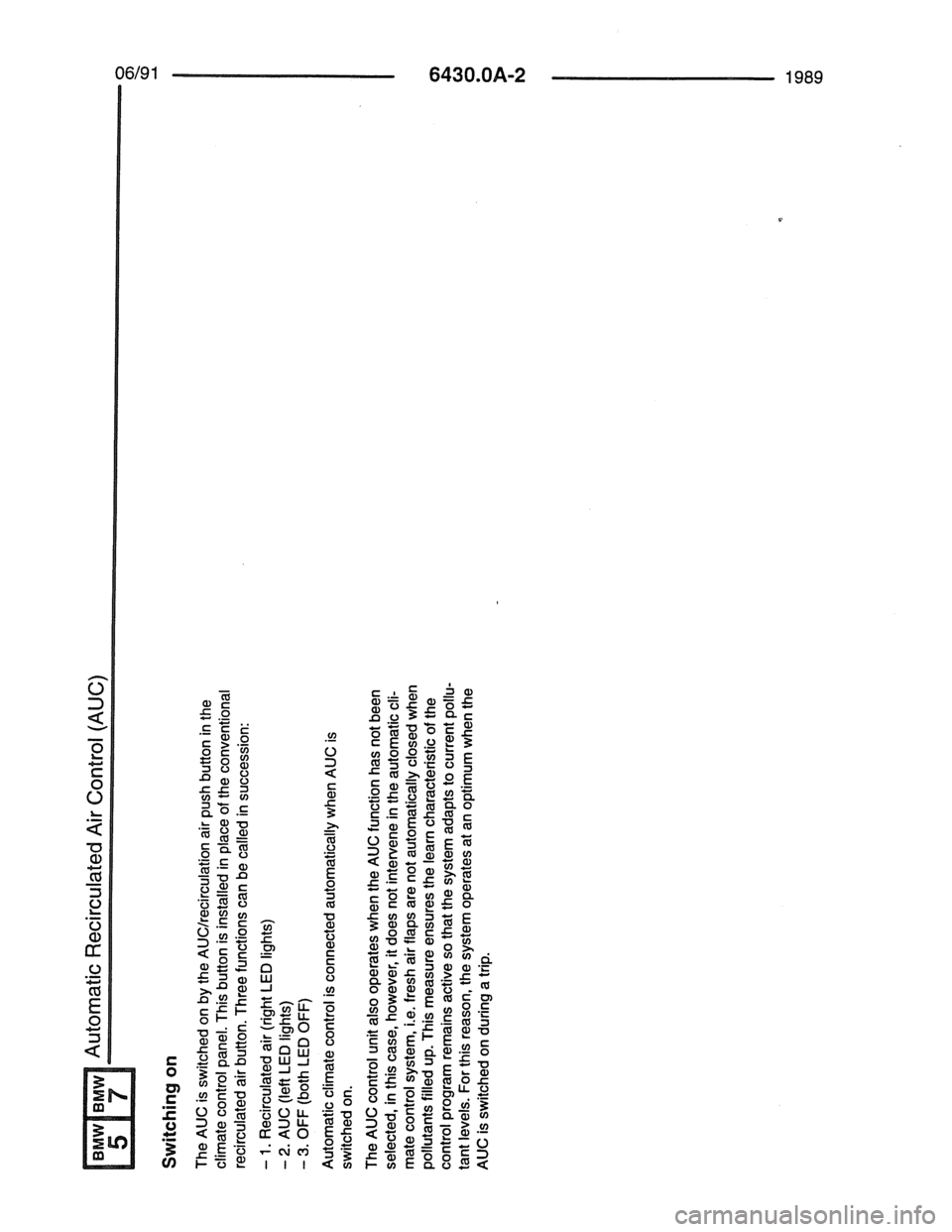 BMW 7 SERIES 1988 E32 Electrical Troubleshooting Manual 