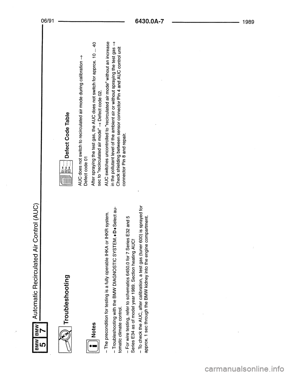 BMW 7 SERIES 1988 E32 Electrical Troubleshooting Manual 